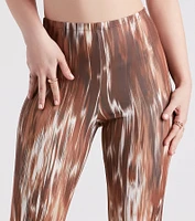 Eye-Catching Allure Printed Flare Pants