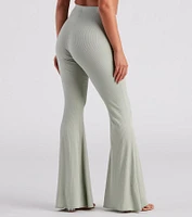 On A Flare High-Rise Knit Pants