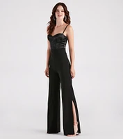 Slit Decision Crepe High-Rise Pants