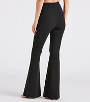 Split Decision Crepe Flare Pants