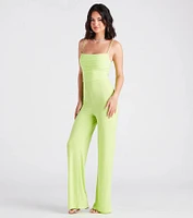 Electric Nights Sleeveless Wide-Leg Jumpsuit