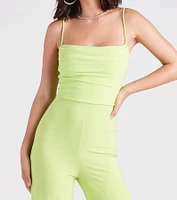 Electric Nights Sleeveless Wide-Leg Jumpsuit