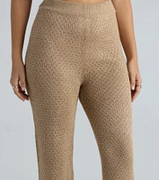 Autumn Chill Crochet Wide-Leg Pants