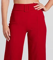Perfect Look Belt-Detail Trouser Pants