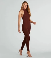 So Essential Halter Rib Knit Jumpsuit
