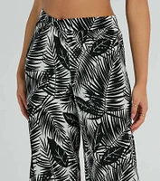 Time For Vacay High Rise Tropical Palazzo Pants