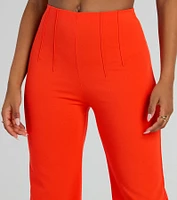 Nine To Five Straight-Leg Crepe Trouser Pants