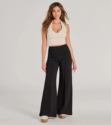 Classic And Chic Wide-Leg Trouser Pants