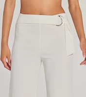 With Confidence High-Rise Straight-Leg Crepe Pants