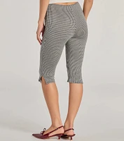 Cool Girl Vibes High Waist Gingham Capri Pants