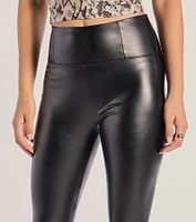 Sleek Energy Patent Faux Leather Leggings