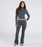 At Your Leisure Mid-Rise Flare Pants