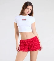 Chic Fairytale Tiered Lace Hot Shorts