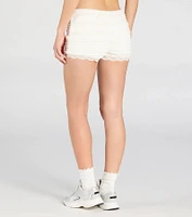 Cuter Than Ever Lace Ruffle Shorts