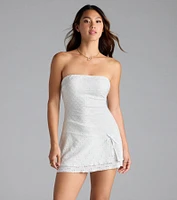 Daytime Fit' Strapless Eyelet Romper
