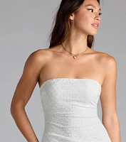 Daytime Fit' Strapless Eyelet Romper