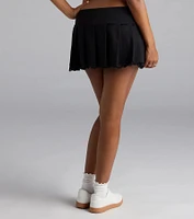 Girly Chic Lace Trim Mini Skort