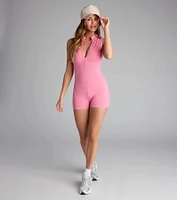Stealing Looks Sleeveless Zip-Up Romper