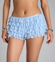 So Fab Ruffled Lace Hot Shorts