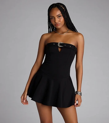 Hotter Than A Rodeo Strapless Romper