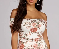 Later Skater Floral Combo Romper