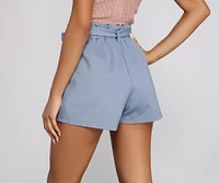 Poised Paper Bag Ponte Shorts