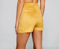 Chic Cutie Faux Suede Skort