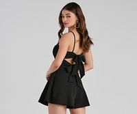 Standing Ovation Crepe Pleat Romper