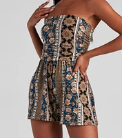 Boho Baby Tube Side Ruched Romper