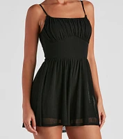 Too Cute Mesh Knit Romper