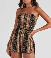 Boho Baby Tube Side Ruched Romper