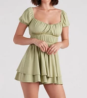 Flirty Style Ruched Romper