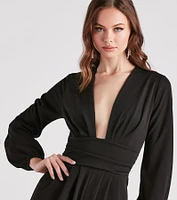 Dinner Date Vibes Pleated Romper