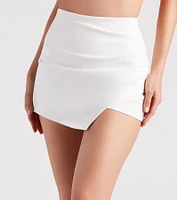 Under Wraps Asymmetrical Mini Skort