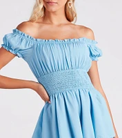 Flirtatious Mood Ruffled Knit Romper