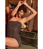 Popstar Diva Strapless Rhinestone Romper