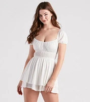 Flirty Style Ruched Romper