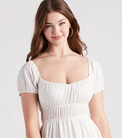 Flirty Style Ruched Romper