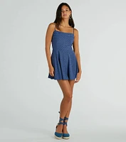My Sweet Era Cowl Neck Eyelet Lace Romper