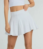 Flirty Attitude Pleated Knit Skater Skort