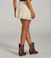 Prettiest Cutie High Rise Ruffle Lace Skort