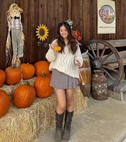 Sweet Crush High Rise Belt Knit Mini Skort