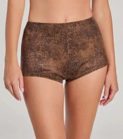 Sassy Chic Leopard Print Faux Suede Hot Shorts