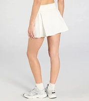 Charmed Look Bow Detail Pleated Knit Skort