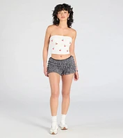 Chic Statement Gingham Ruffle Hot Shorts