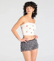 Chic Statement Gingham Ruffle Hot Shorts