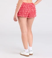 Chic Statement Gingham Ruffle Hot Shorts