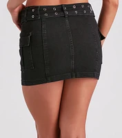 Cute And Trendy Cargo Mini Skirt