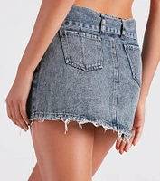 Cool-Girl Era Belted Denim Mini Skirt