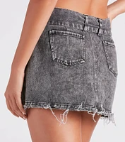 Cool-Girl Era Belted Denim Mini Skirt